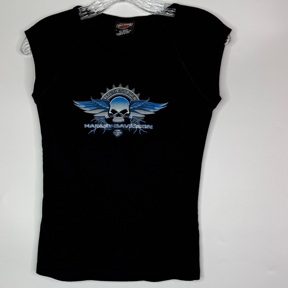 Harley Davidson Black Chippewa Falls, WI Tshirt Size Medium
